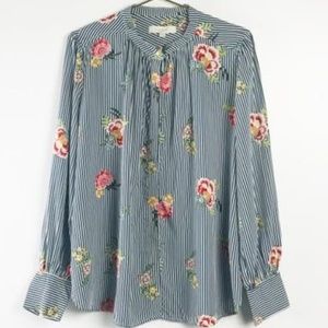 Loft striped floral top
